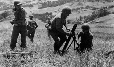 Operation Husky mortars the support advance to Palermo