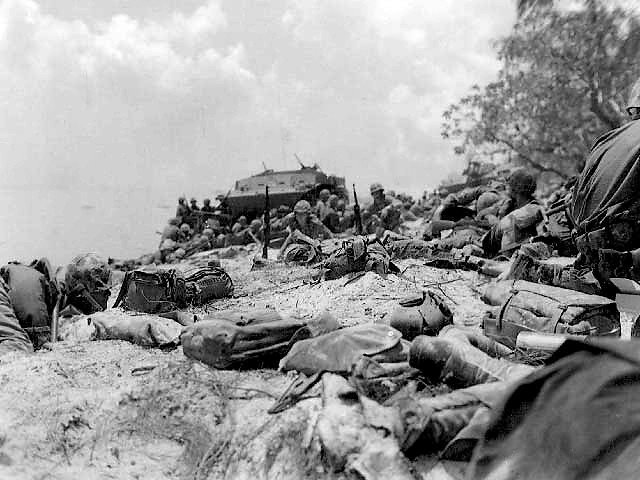 Red Beach during the Battle of Saipan